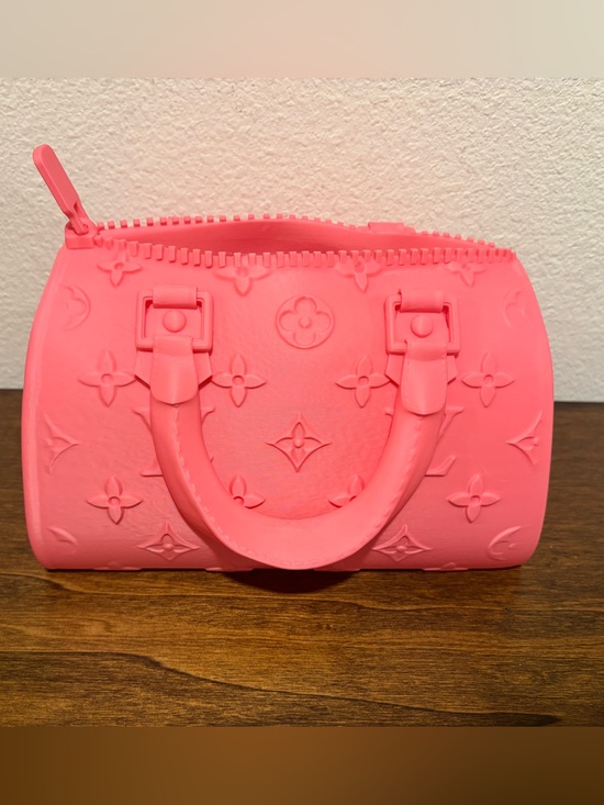 Other - 3D printed Fashion Bag Decor/Vase Pink Embossed-Bear not included-sold separate